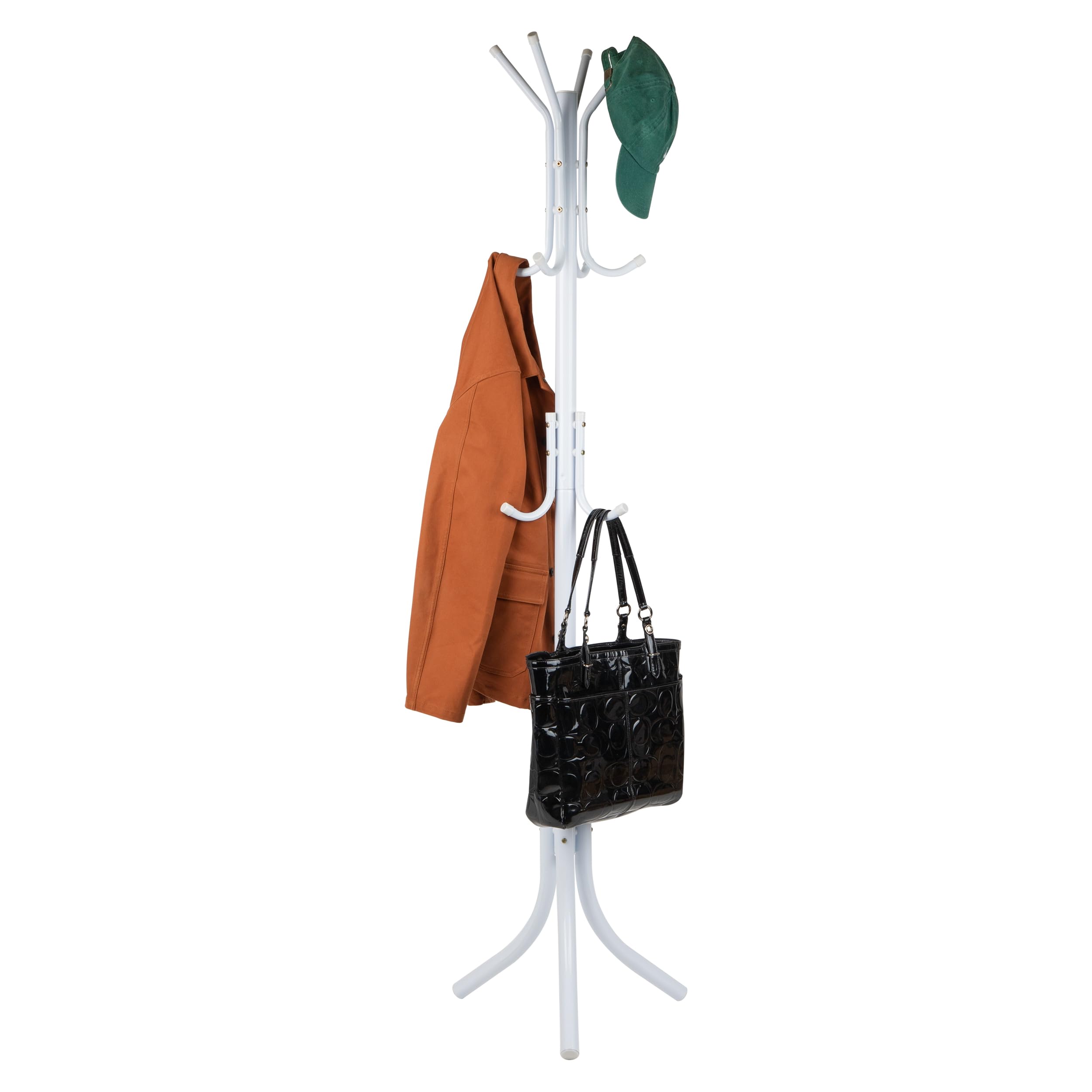 Mind Reader Freestanding Coat Rack, Multi-Tier Organizer for Office and Entryway, Metal, Black