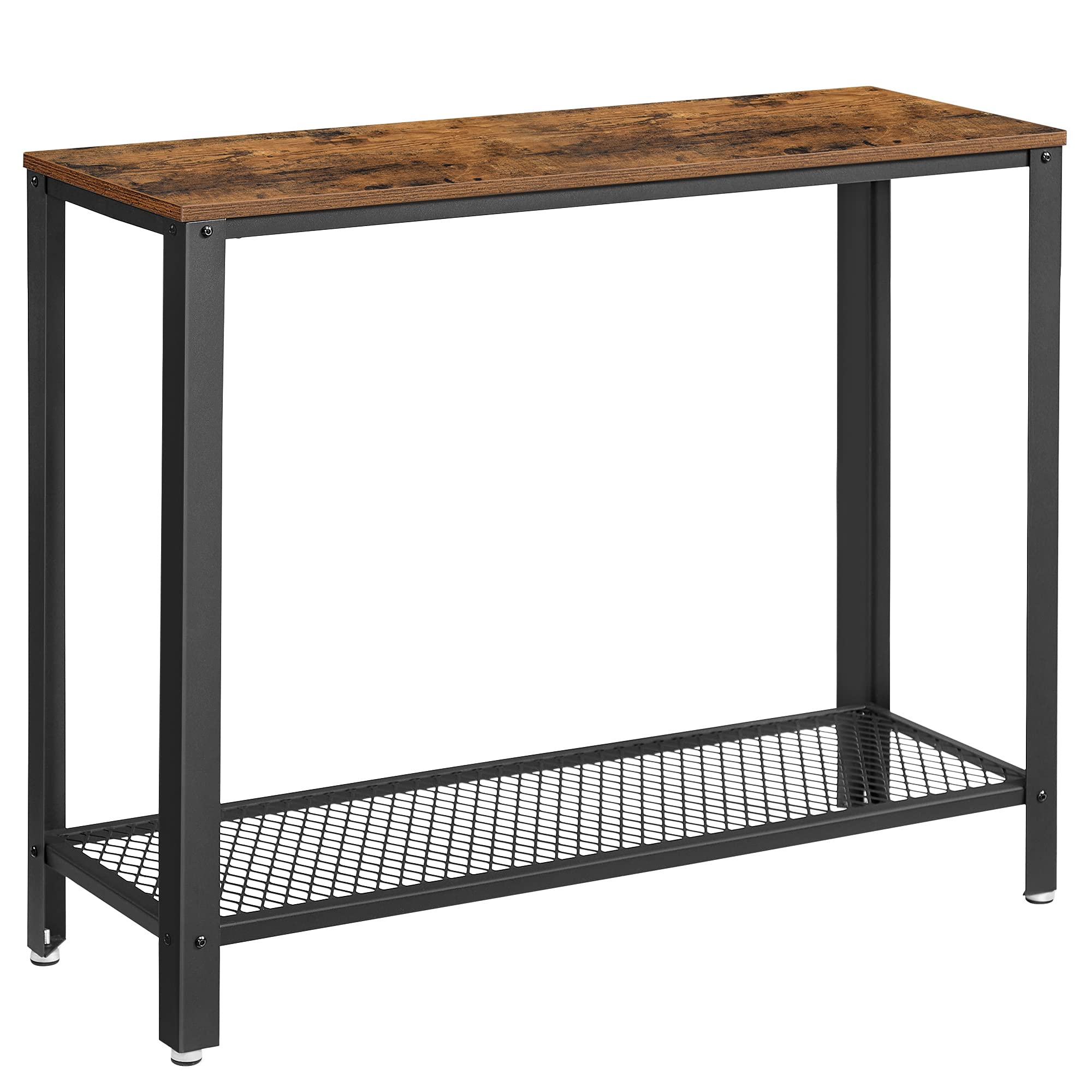 VASAGLE Entryway Table, Long Console Table, Thick Tabletop, Farmhouse Style, for Hallway, Behind the Couch, Living Room, Foyer, Easy Assembly, 11.8 x 63 x 31.5 Inches, Chestnut Brown ULNT147KX01S