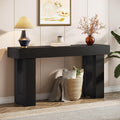 63" Farmhouse Console Table, Natural Wood