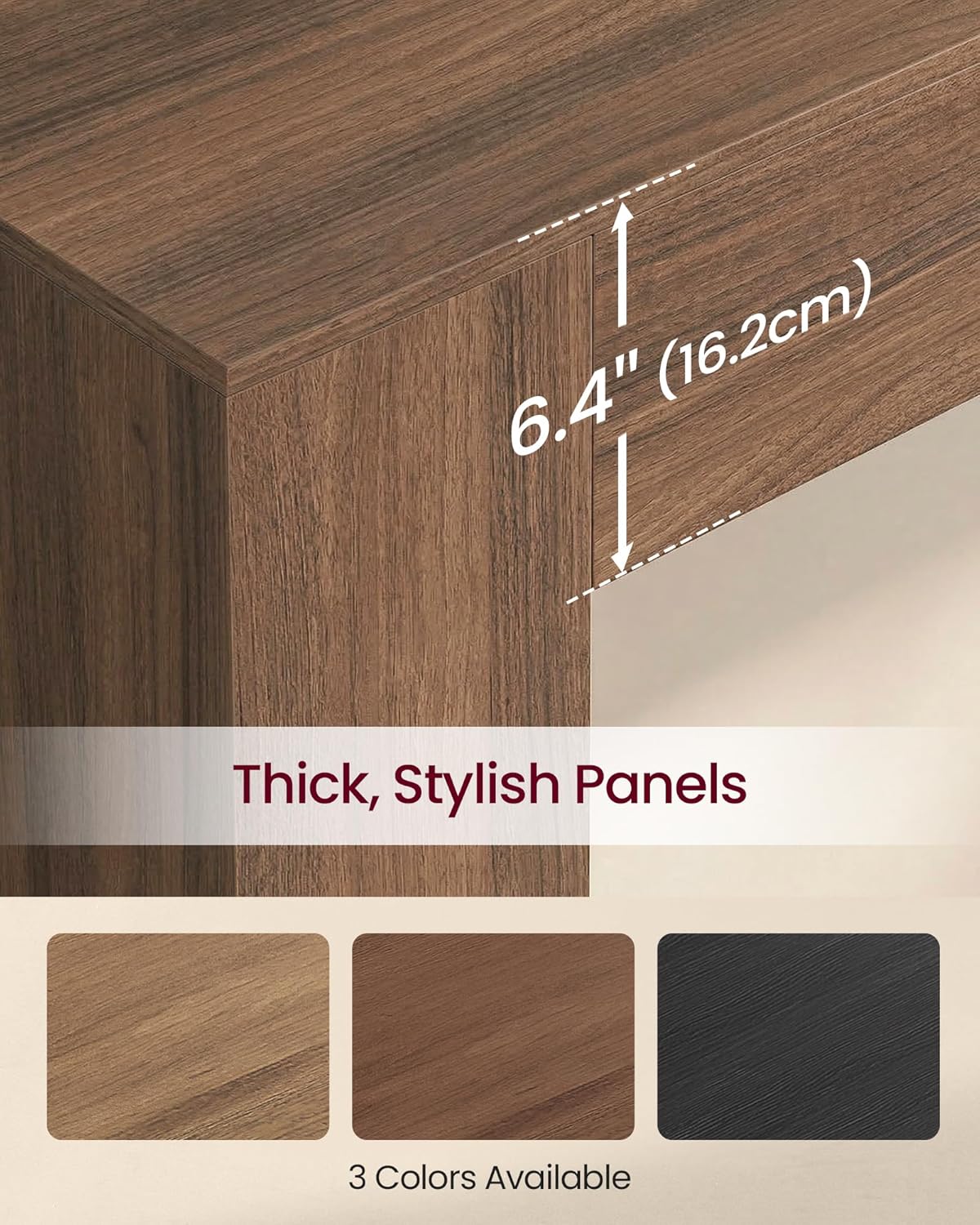 VASAGLE Entryway Table, Long Console Table, Thick Tabletop, Farmhouse Style, for Hallway, Behind the Couch, Living Room, Foyer, Easy Assembly, 11.8 x 63 x 31.5 Inches, Chestnut Brown ULNT147KX01S